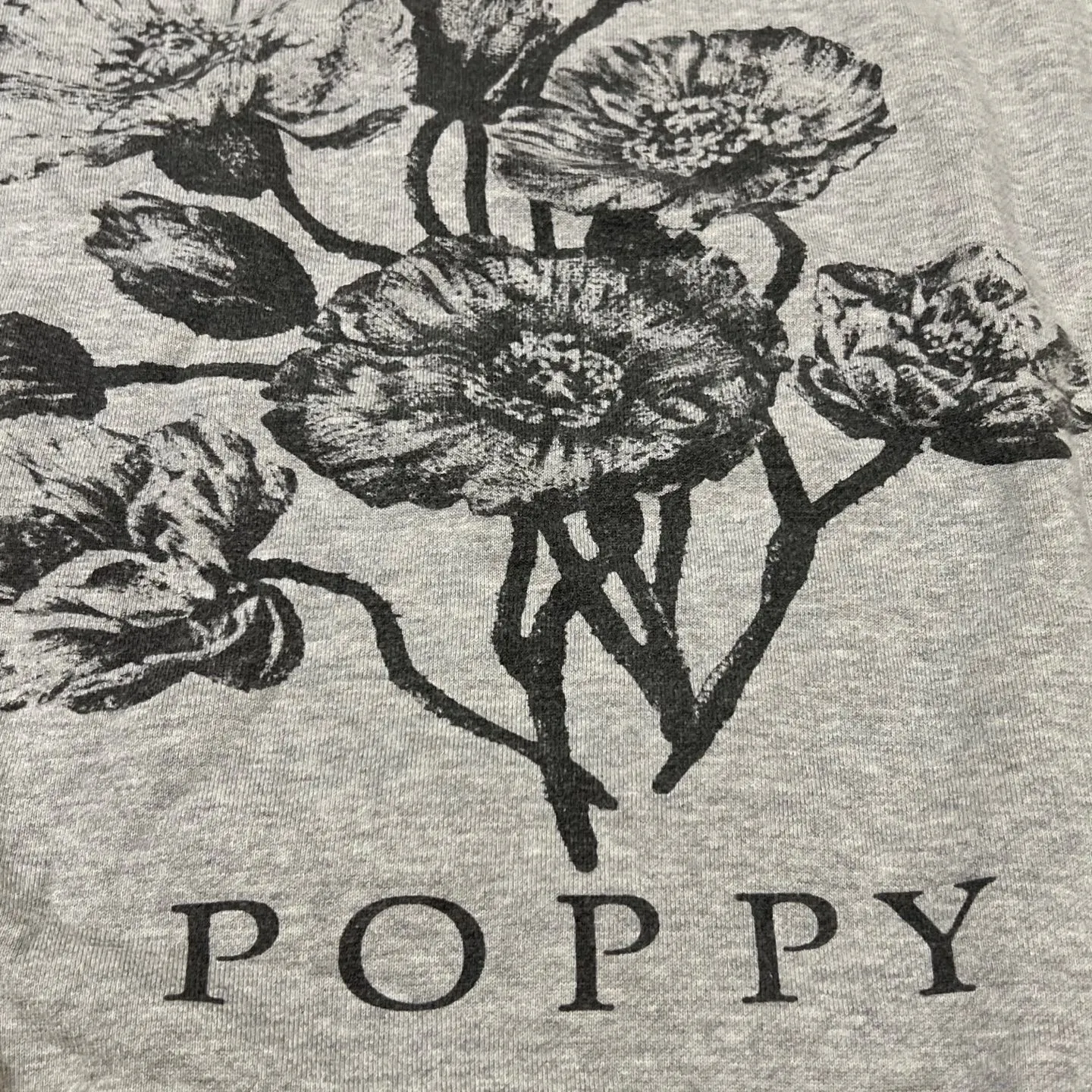 SAINT Mxxxxxx 'FLOWER' CREW NECK SWEAT SHIRTS Floral Distressed Retro Sweatshirt Distressed Gray S-XL Big Factory Four-needle Six-Thread Boneless Stitching Process/Original Horn Sleeve Version Top Printing Process Authentic Level Re-Engraving Garment Washing and Distressing/Hand-worn Graffiti Treatment Original Consistent Fruit Label/Little Angel Anti-Counterfeiting Label